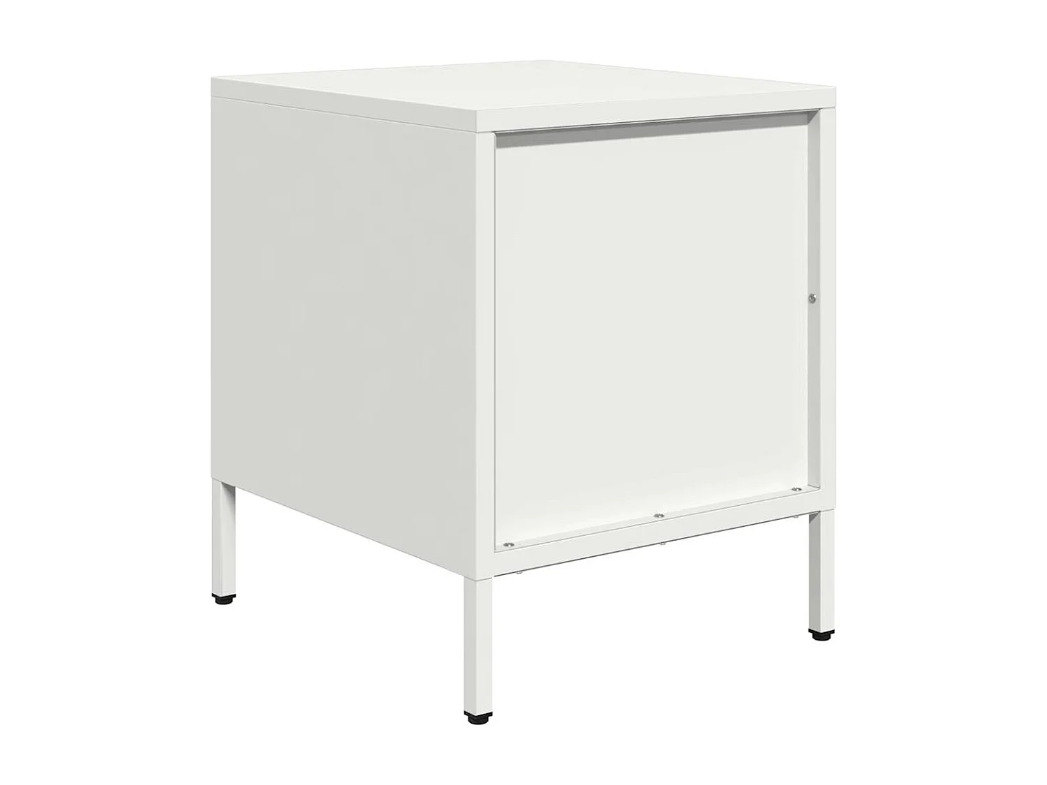 Nachttisch 2er Set-Beistelltisch-Nachttischkommode Weiß 35x39x43,5 cm Stahl SHL56347