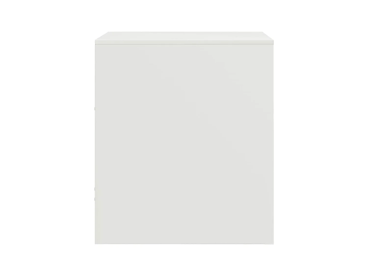 Mesitas de noche | Mesilla de noche 2 unidades acero blanco 34,5x39x44 cm