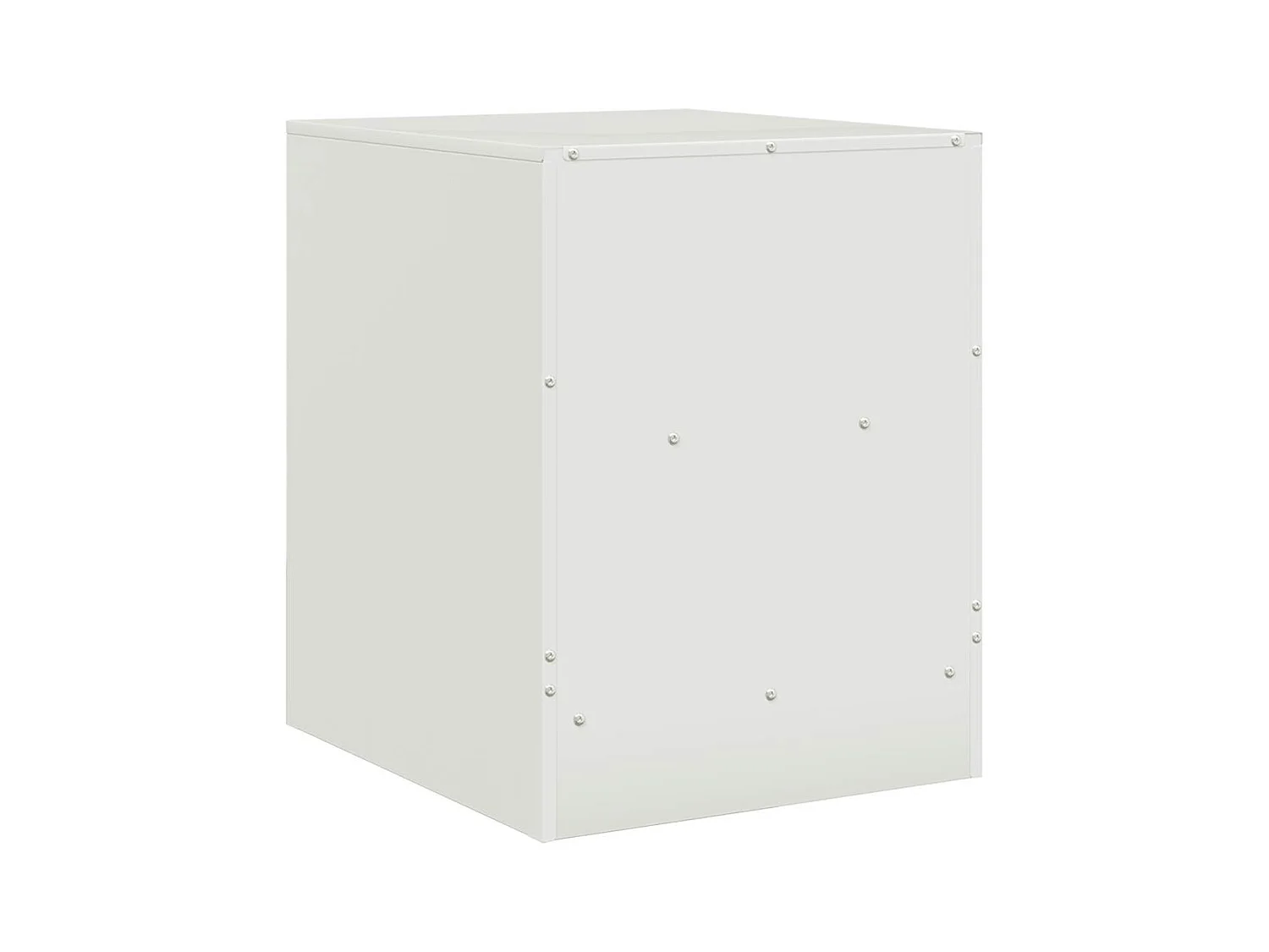 Mesitas de noche | Mesilla de noche 2 unidades acero blanco 34,5x39x44 cm