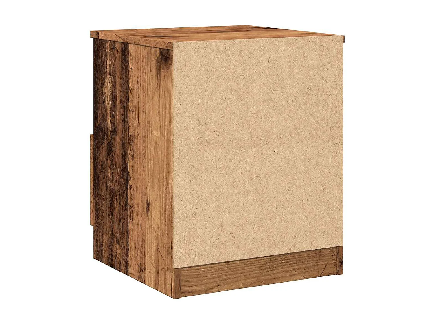 Mesita de noche | Mesilla de noche madera de ingeniería envejecida 40x40x50 cm