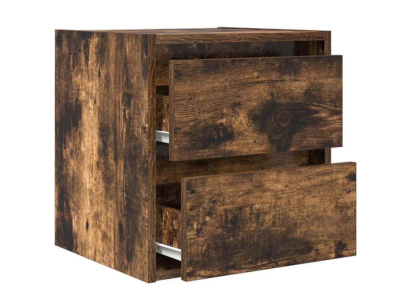 Mesilla de noche | Mesita de noche de pared roble ahumado 38x34x40 cm