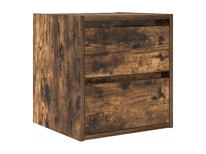 Nachttisch hängend | Wand-Nachttisch Räuchereiche 38x34x40 cm SHL56213