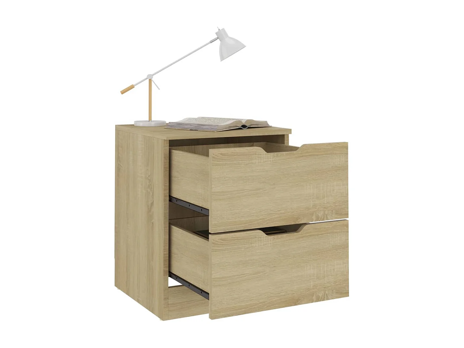 Nachttisch-Beistelltisch Sonoma-Eiche 40x40x50 cm Spanplatte SHL2766