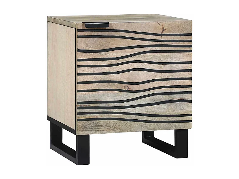 Mesas de noche | Mesa auxiliar | Mesita de noche 2 uds. Natural 40x33x46 cm