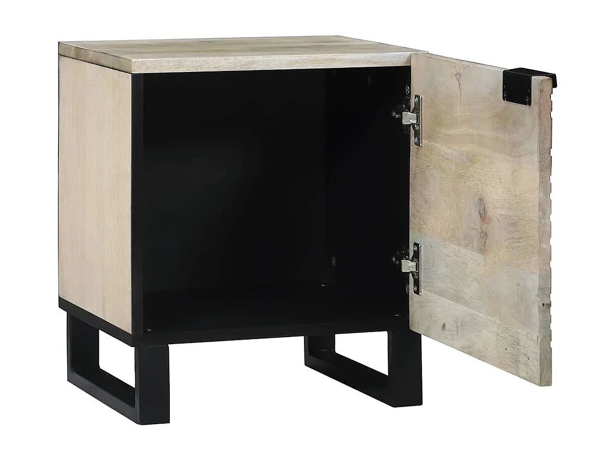 Table de chevet Lot de 2 Naturel 40x33.5x46 cm