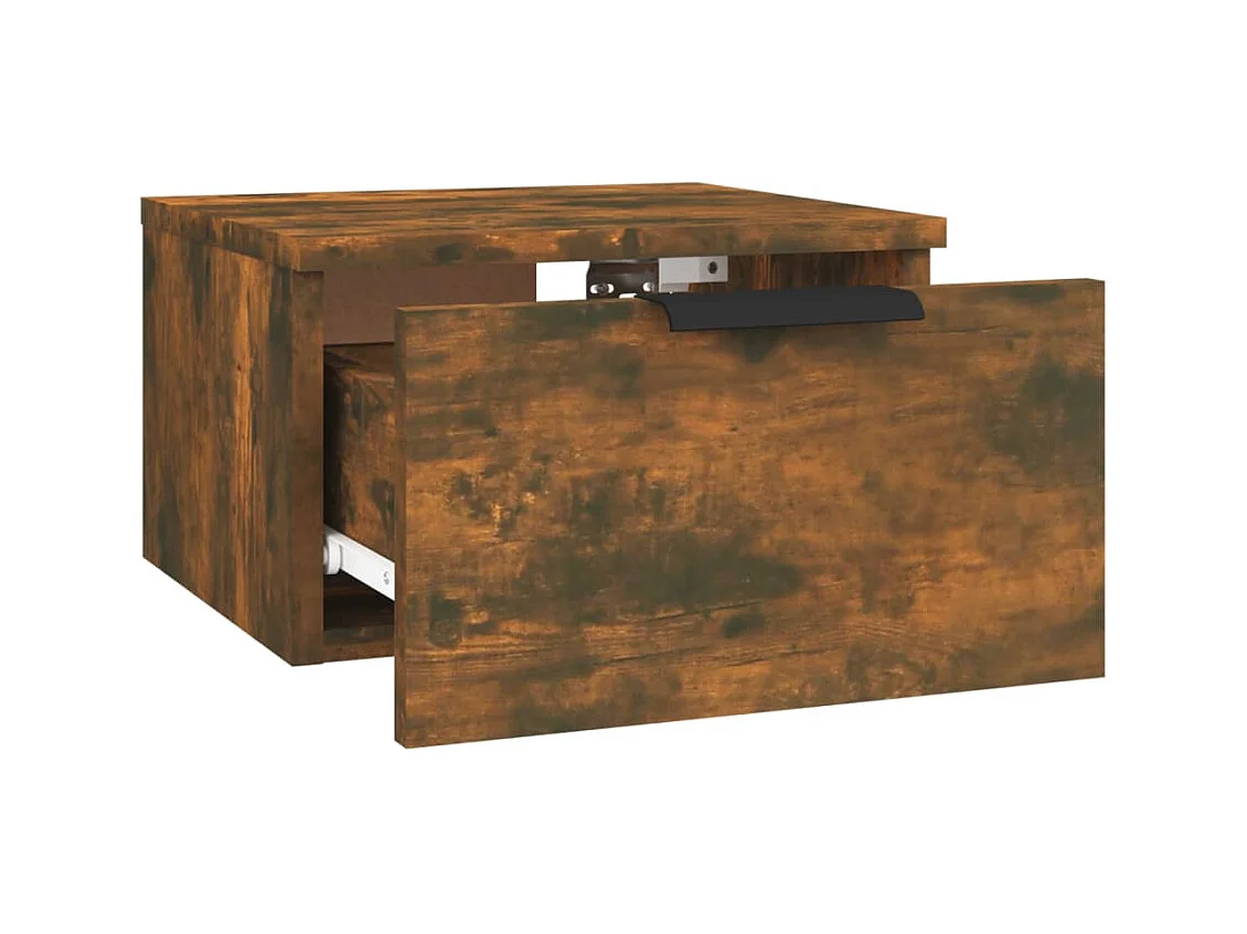 Tables de chevet murales Lot de 2 Chêne fumé 34x30x20 cm