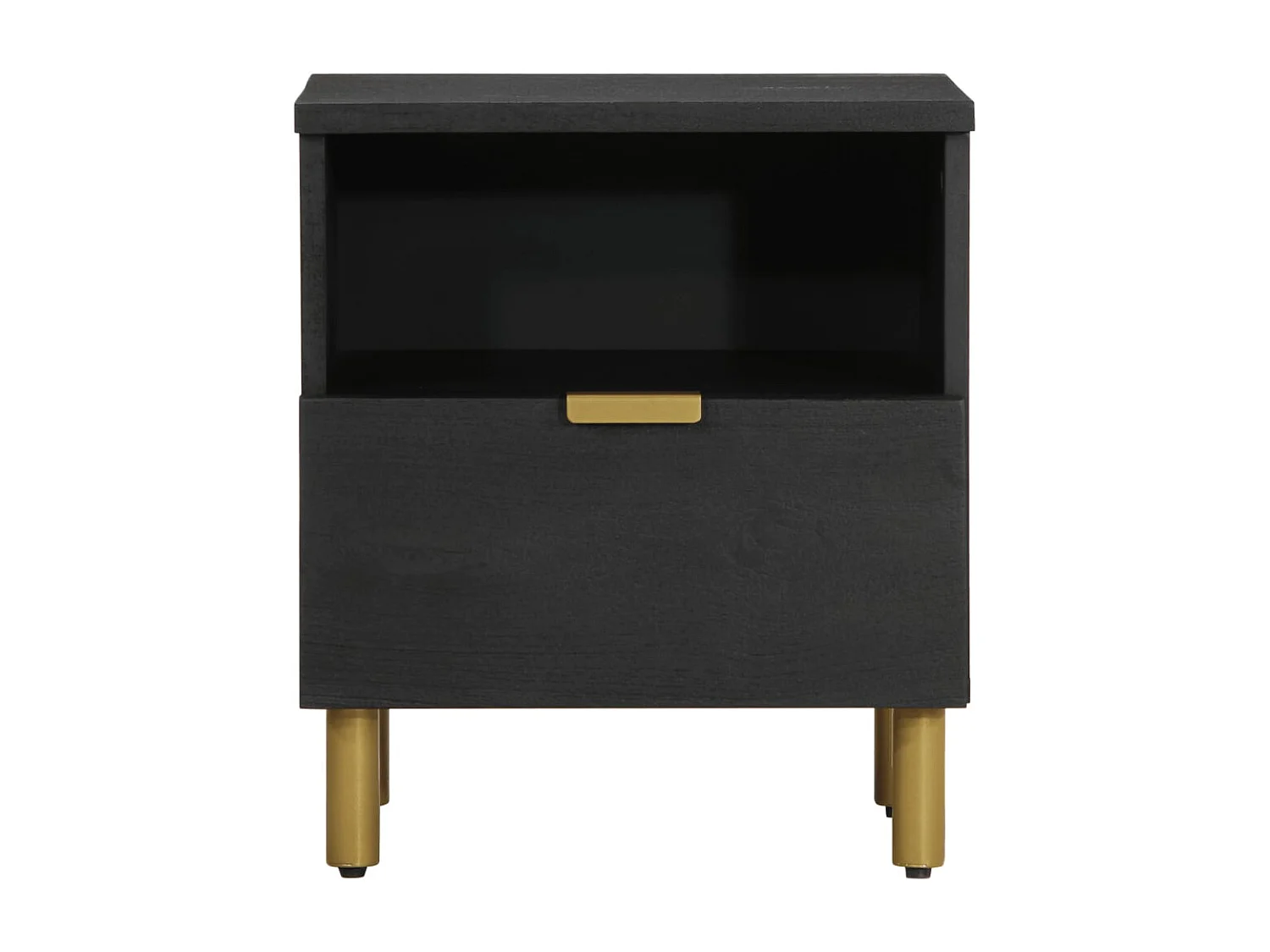 Nachttisch-Beistelltisch Schwarz 40x33x46 cm Holzwerkstoff SHL51193