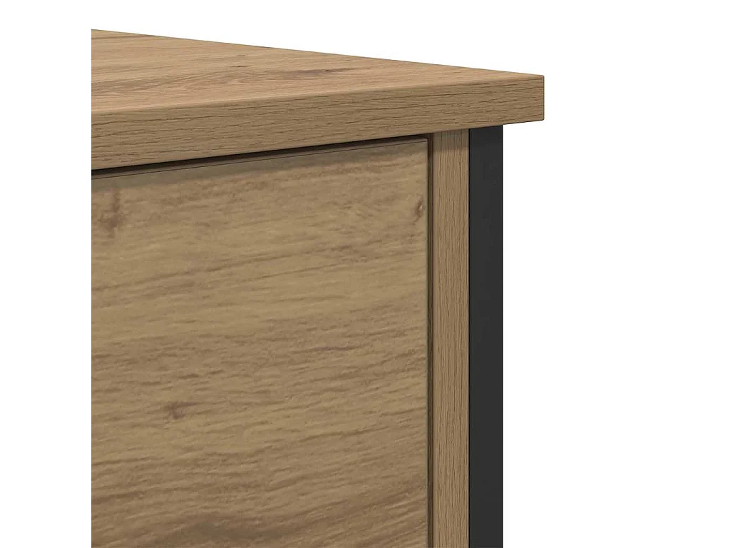 Mesita de Noche | Armario de Noche | Mesilla de noche con cajón Roble artisan 40x42x60 cm