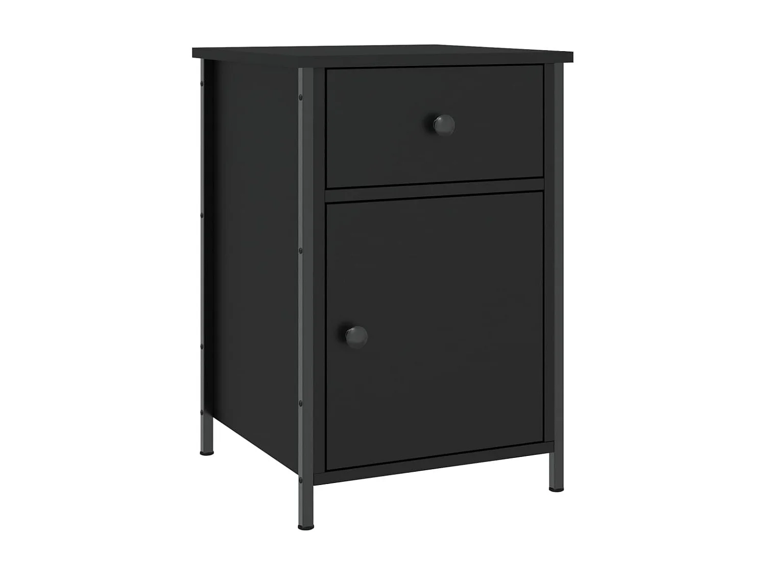 Nachttisch-Beistelltisch Schwarz 40x42x60 cm Holzwerkstoff SHL75779