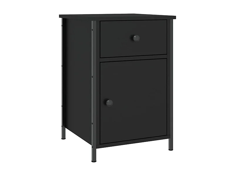 Table de chevet-Table d'appoint-Table de nuit noir 40x42x60 cm bois d’ingénierie