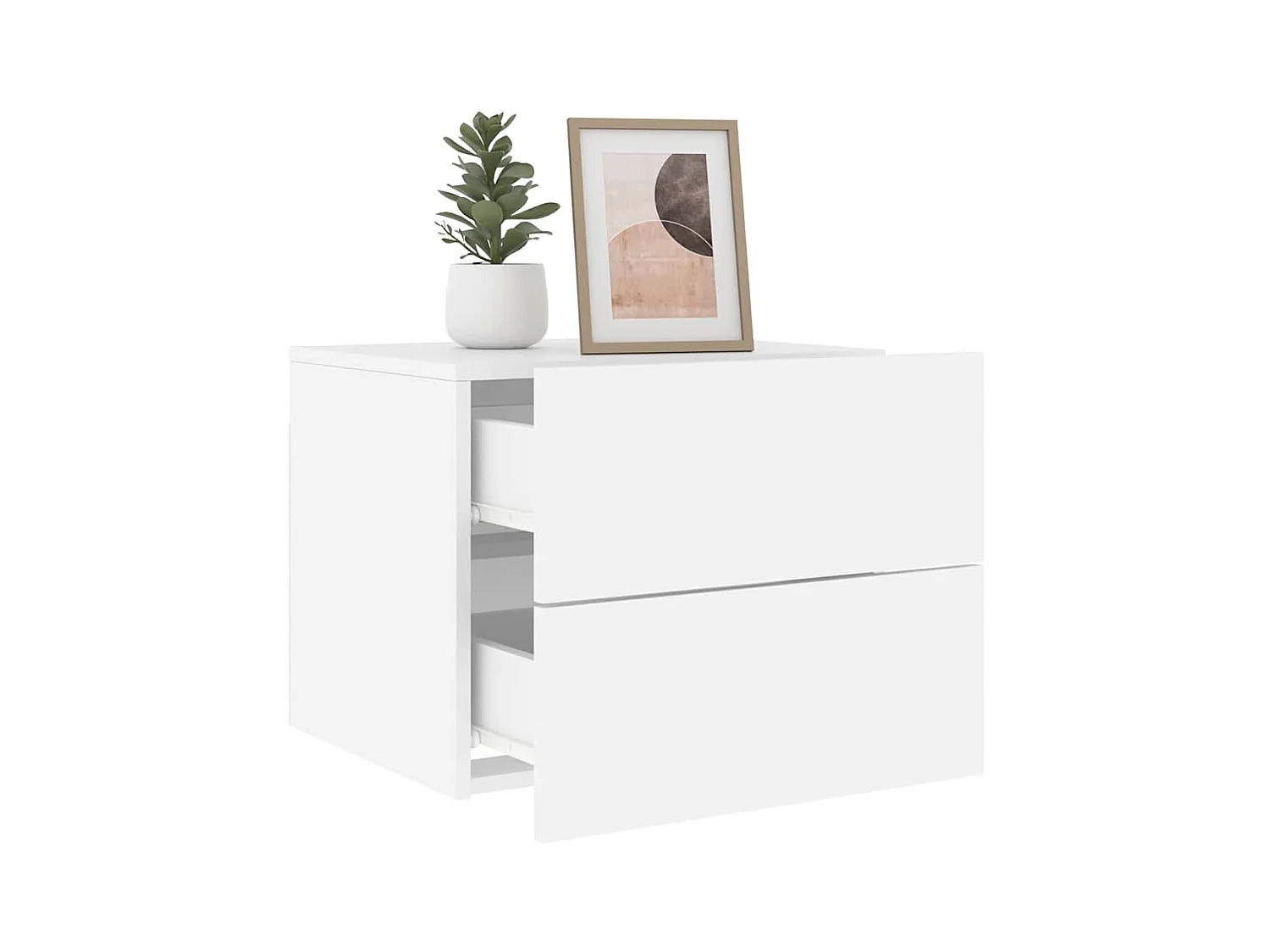 Mesita de noche | Mesilla de noche de pared con luces LED blanco