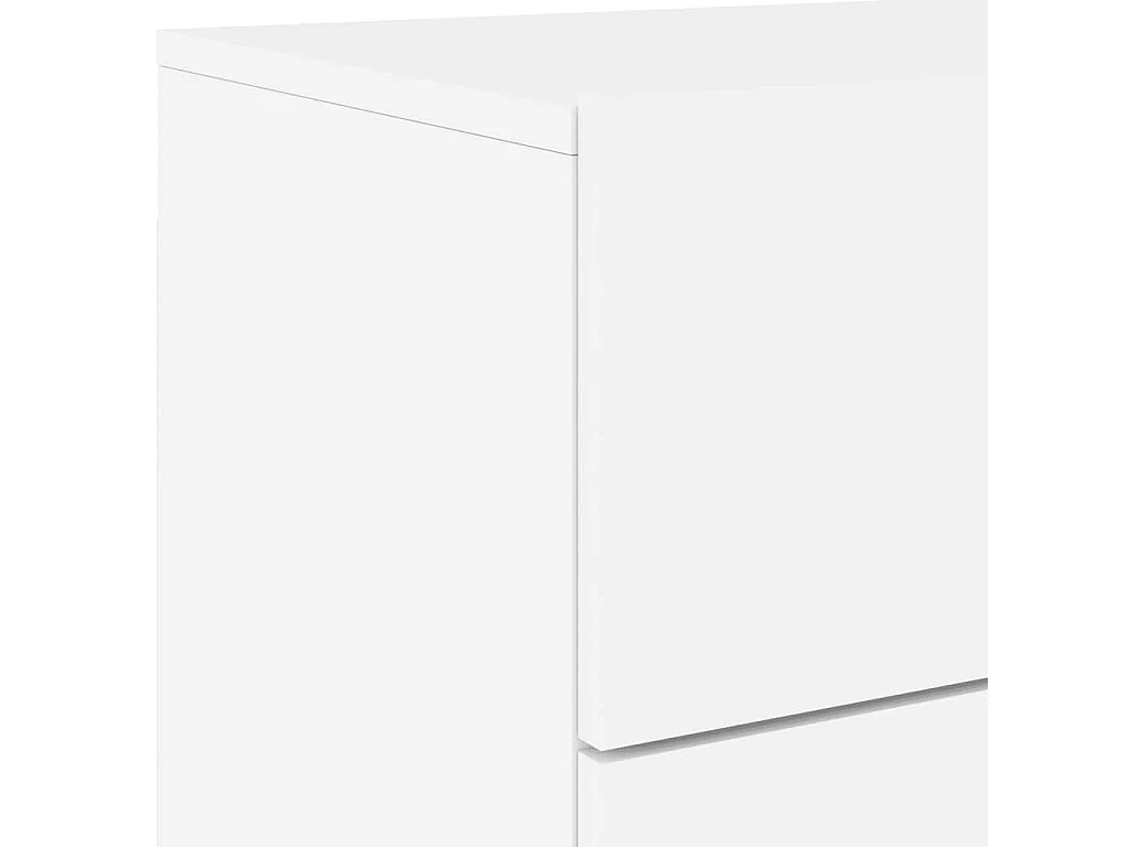 Nachttisch hängend | Wand-Nachttisch mit LED-Leuchten Weiß SHL16089