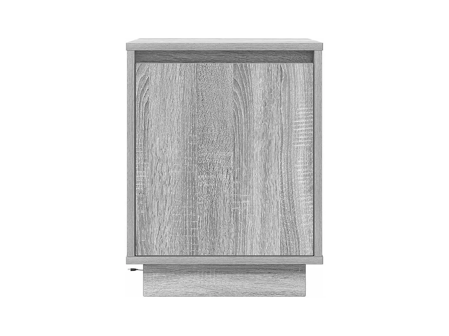 Mesilla de noche | Mesita de noche con luces LED Sonoma gris 38x34x50 cm