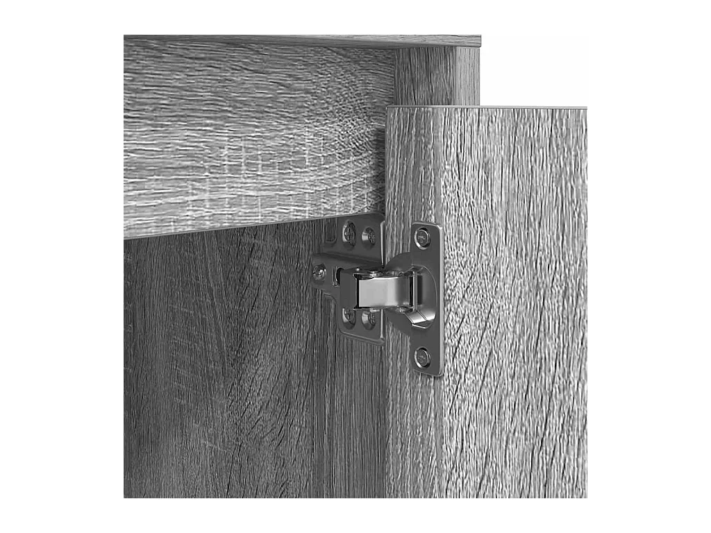 Mesilla de noche | Mesita de noche con luces LED Sonoma gris 38x34x50 cm