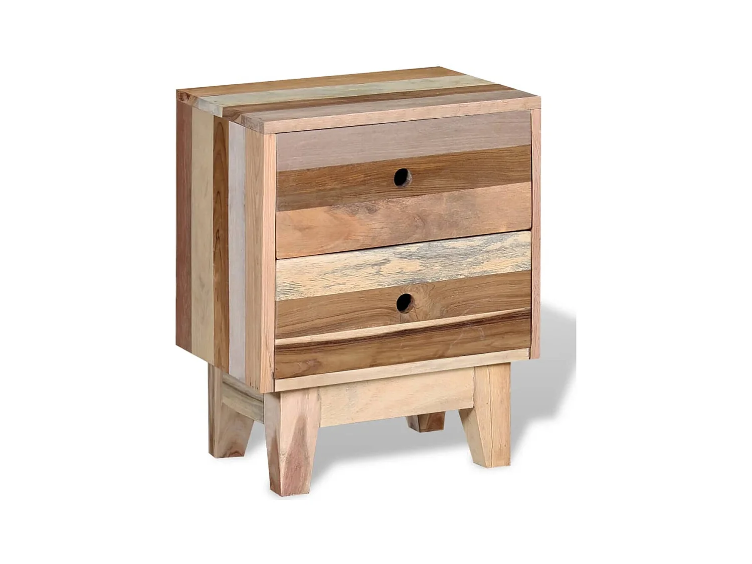 Mesita de noche | Mesilla de noche de madera maciza reciclada