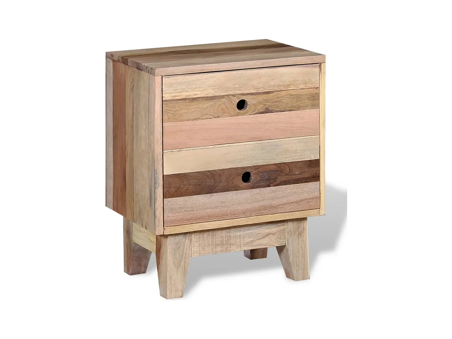 Mesita de noche | Mesilla de noche de madera maciza reciclada