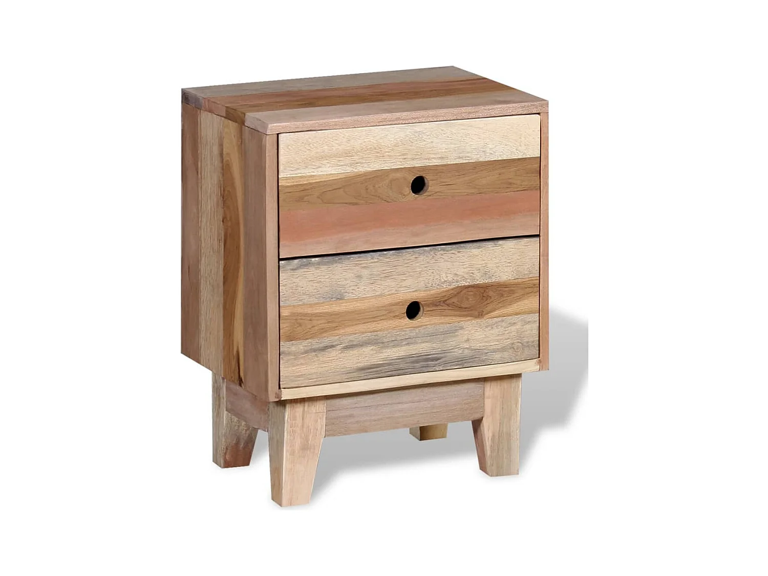 Mesita de noche | Mesilla de noche de madera maciza reciclada