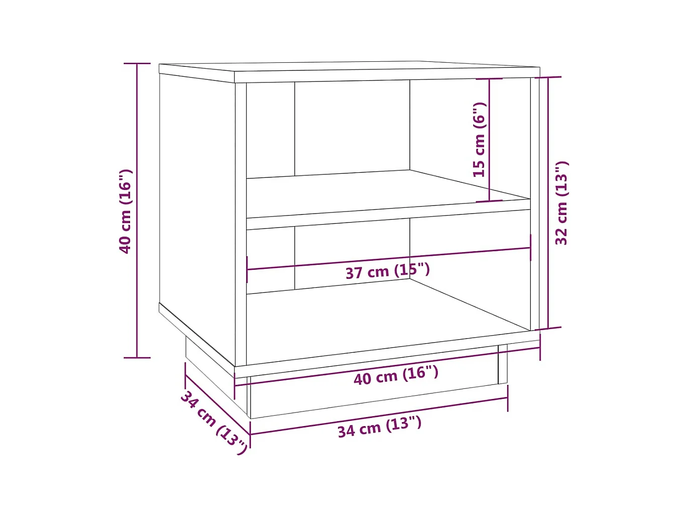 Mesitas de noche | Mesilla de noche 2 uds madera maciza de pino gris 40x34x40 cm