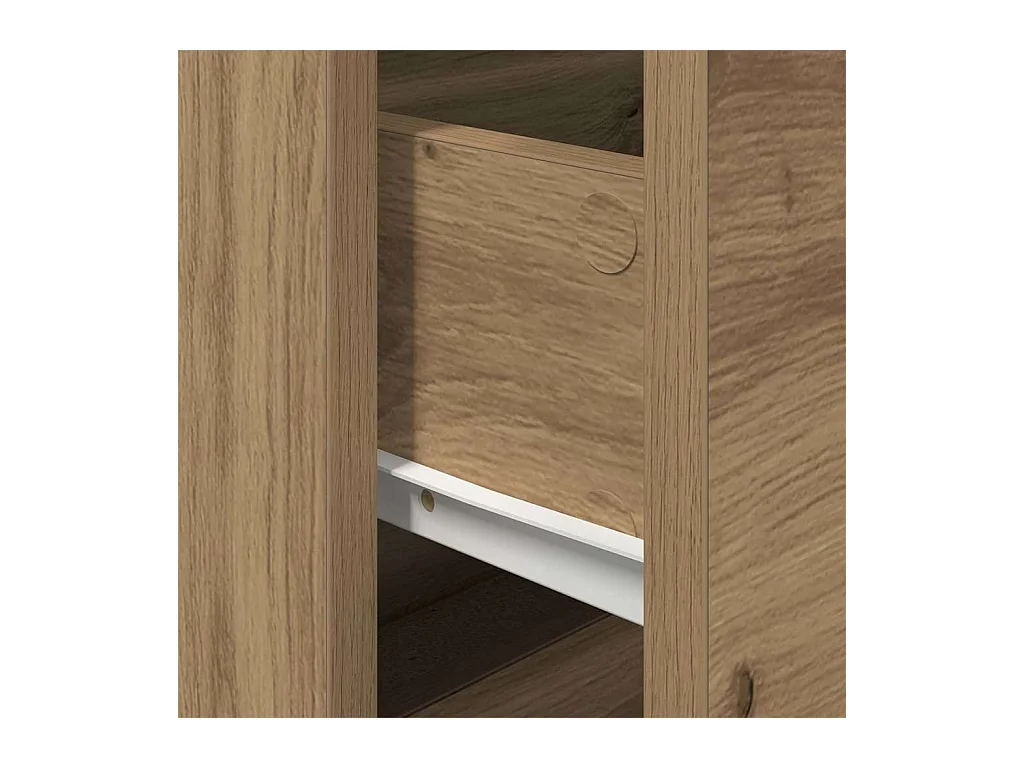 Mesita de Noche | Armario de Noche montado en la pared con cajón Roble artisan