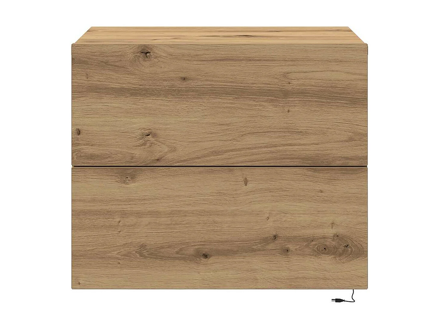 Mesita de Noche | Armario de Noche montado en la pared con cajón Roble artisan