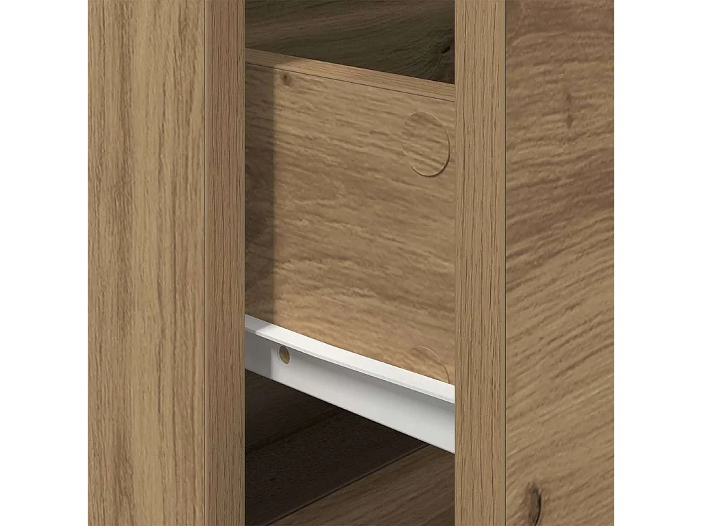 Mesita de Noche | Armario de Noche montado en la pared con cajón Roble artisan