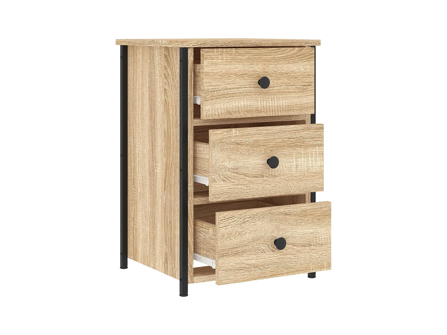 Mesita de noche | Mesilla de noche madera de ingeniería roble Sonoma 40x36x60 cm