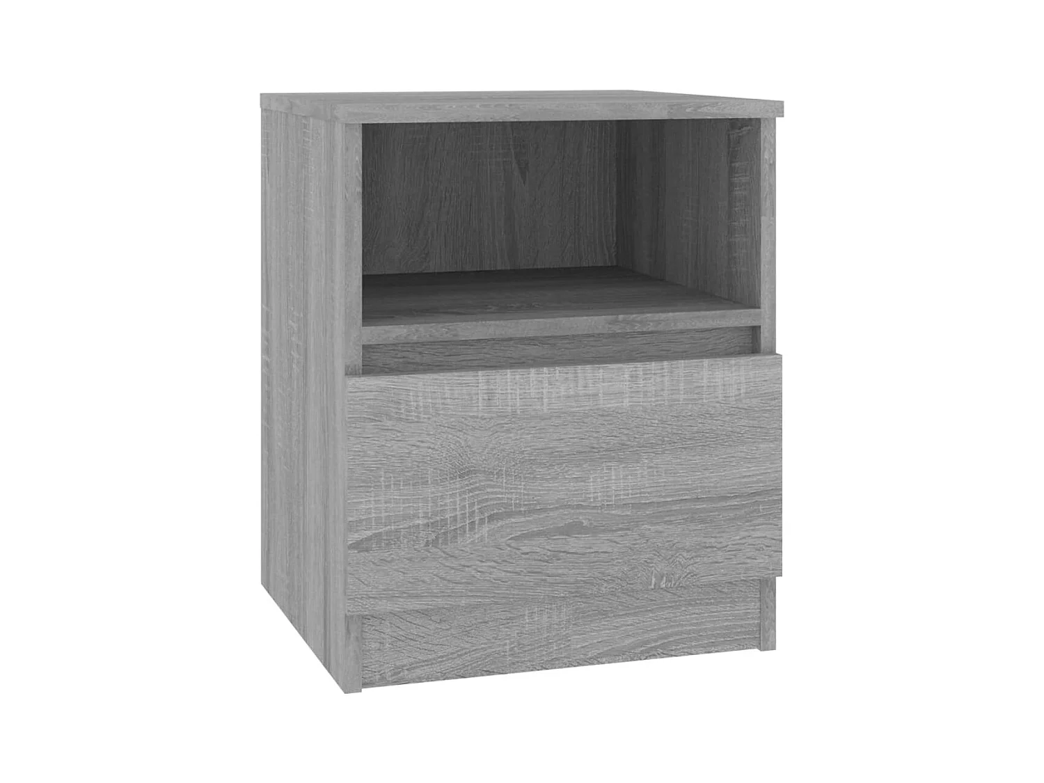 Mesitas de noche | Mesilla de noche 2 uds madera ingeniería gris Sonoma 40x40x50 cm