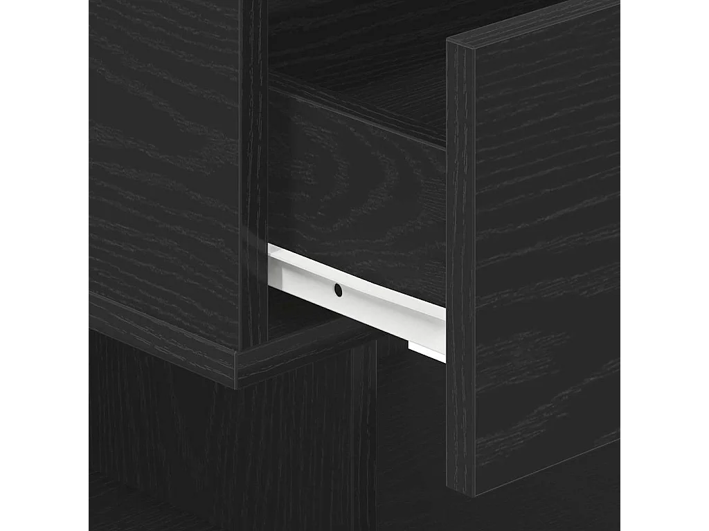 Mesita de Noche | Armario de Noche | Mesilla de noche con cajón Roble negro 40x35x65 cm