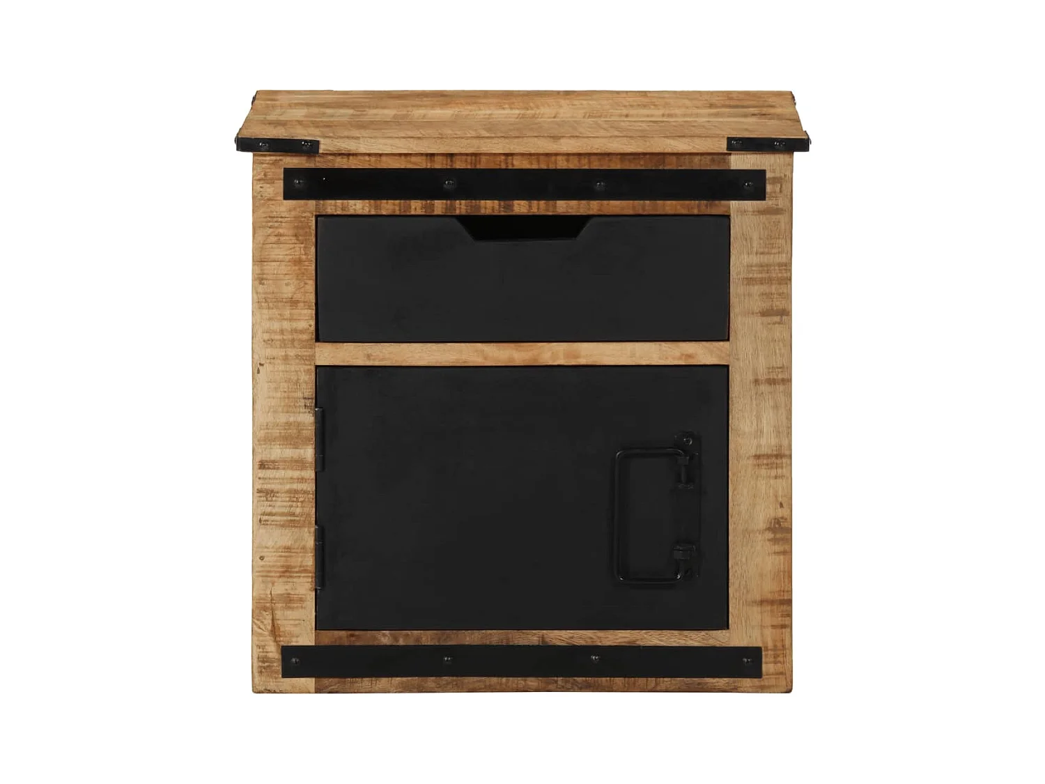 Mesita de noche | Mesilla de noche madera maciza de mango 40x40x45 cm