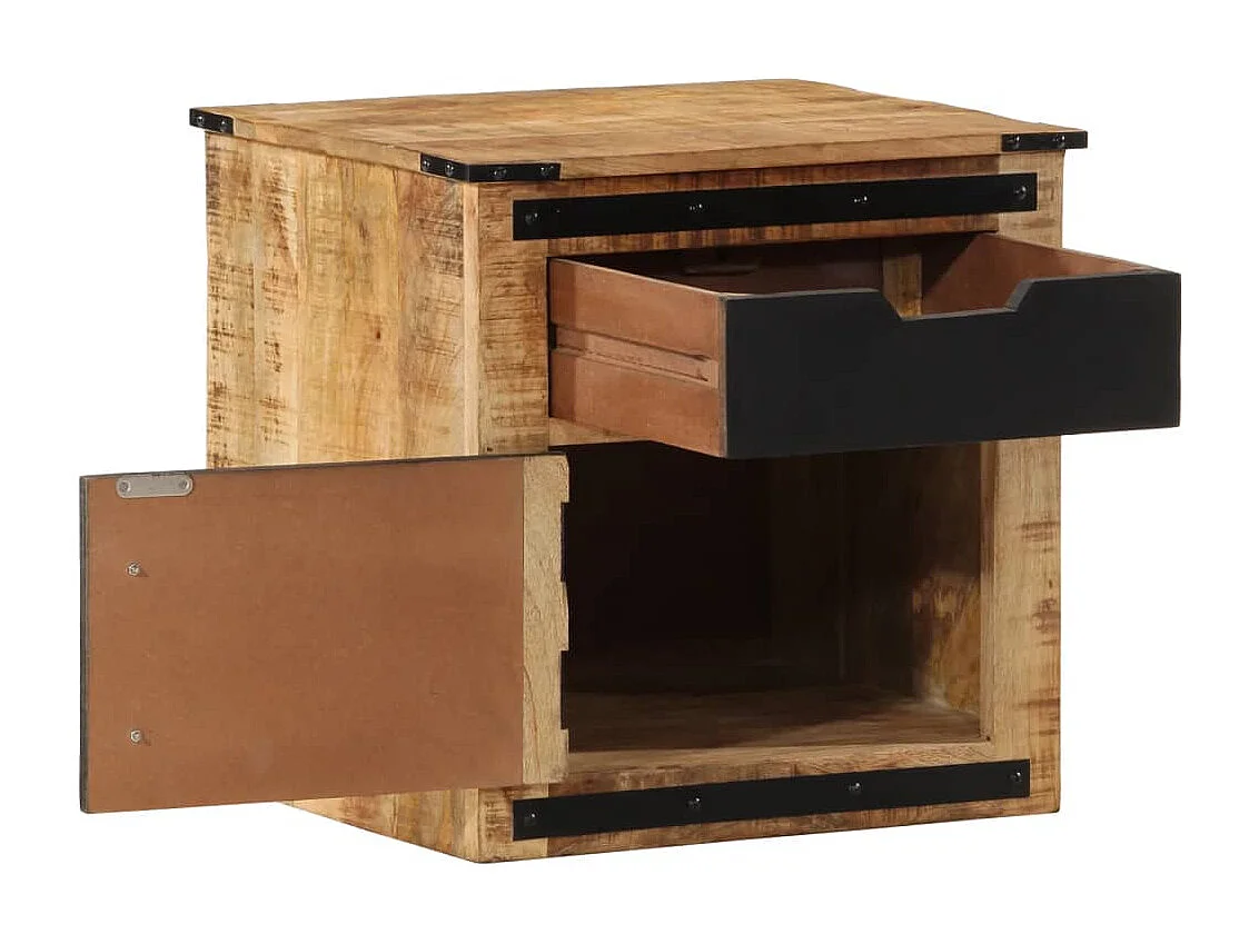 Nachttisch-Beistelltisch 45x40x45 cm Massivholz Mango SHL92445