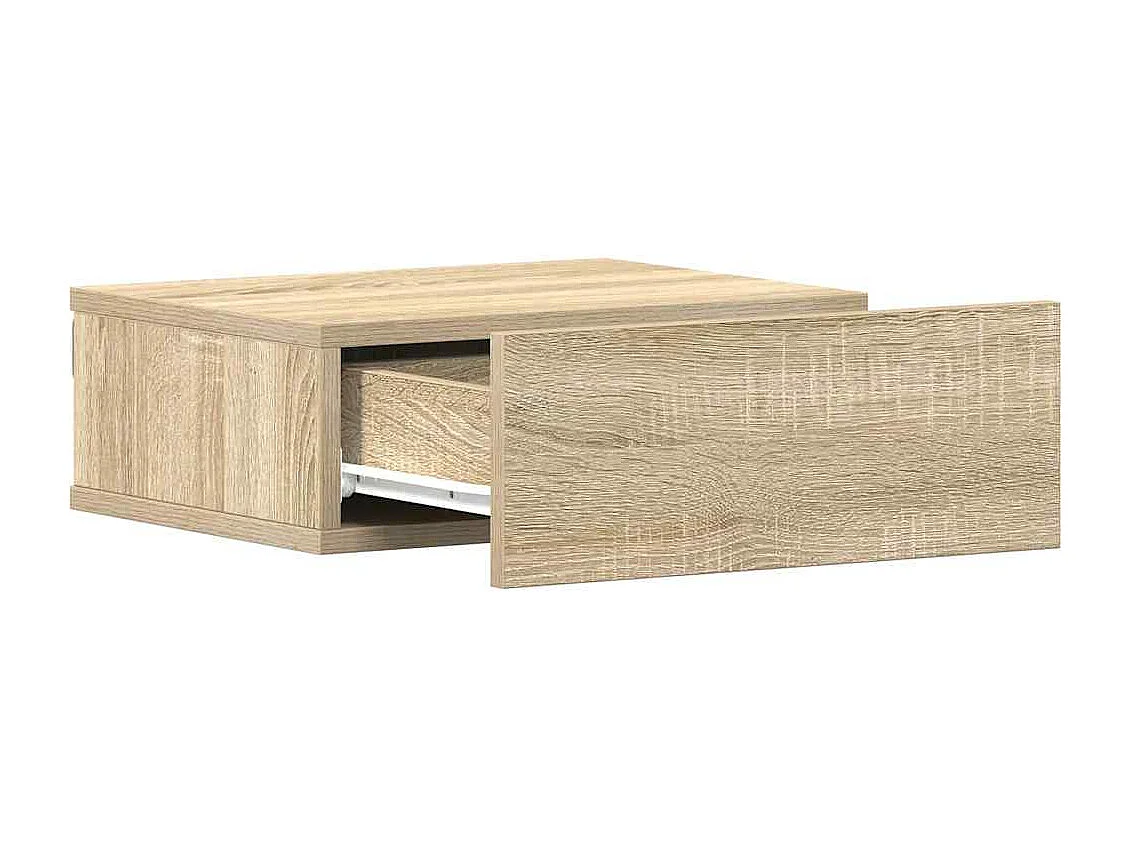 Nachttisch hängend | Wand-Nachttisch Sonoma-Eiche 40x30x15 cm Holzwerkstoff SHL55754