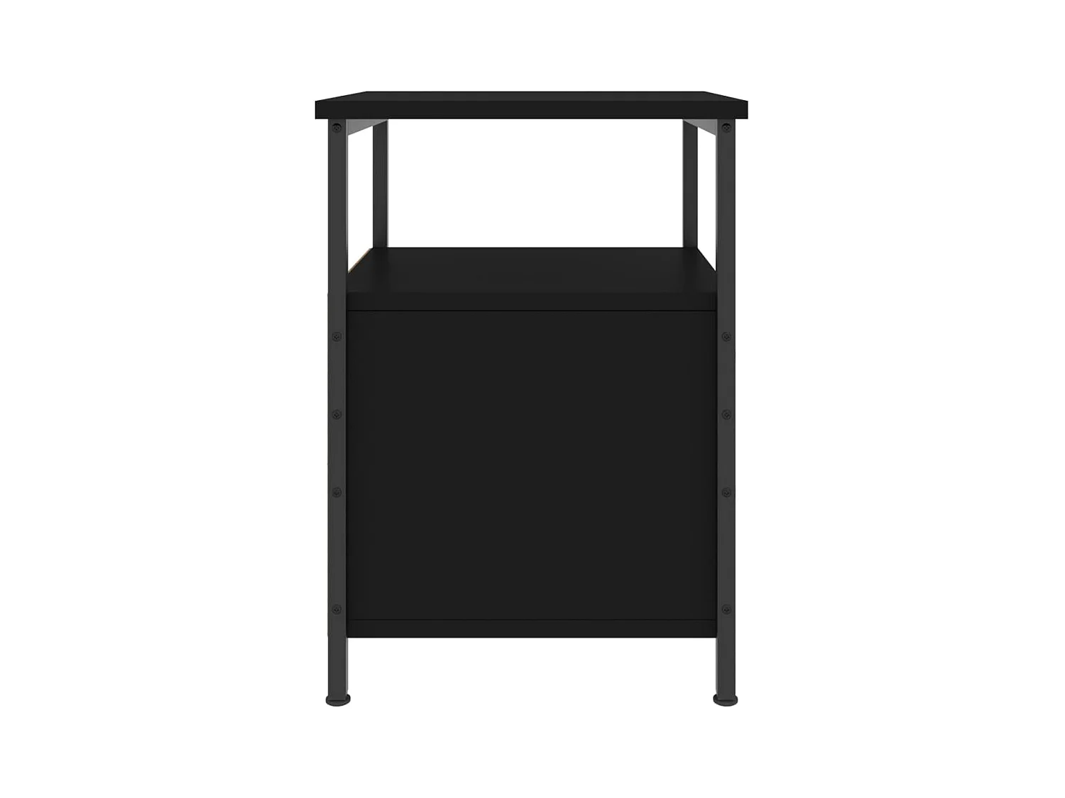 Mesita de noche | Mesilla de noche madera de ingeniería negro 34x35,5x50 cm