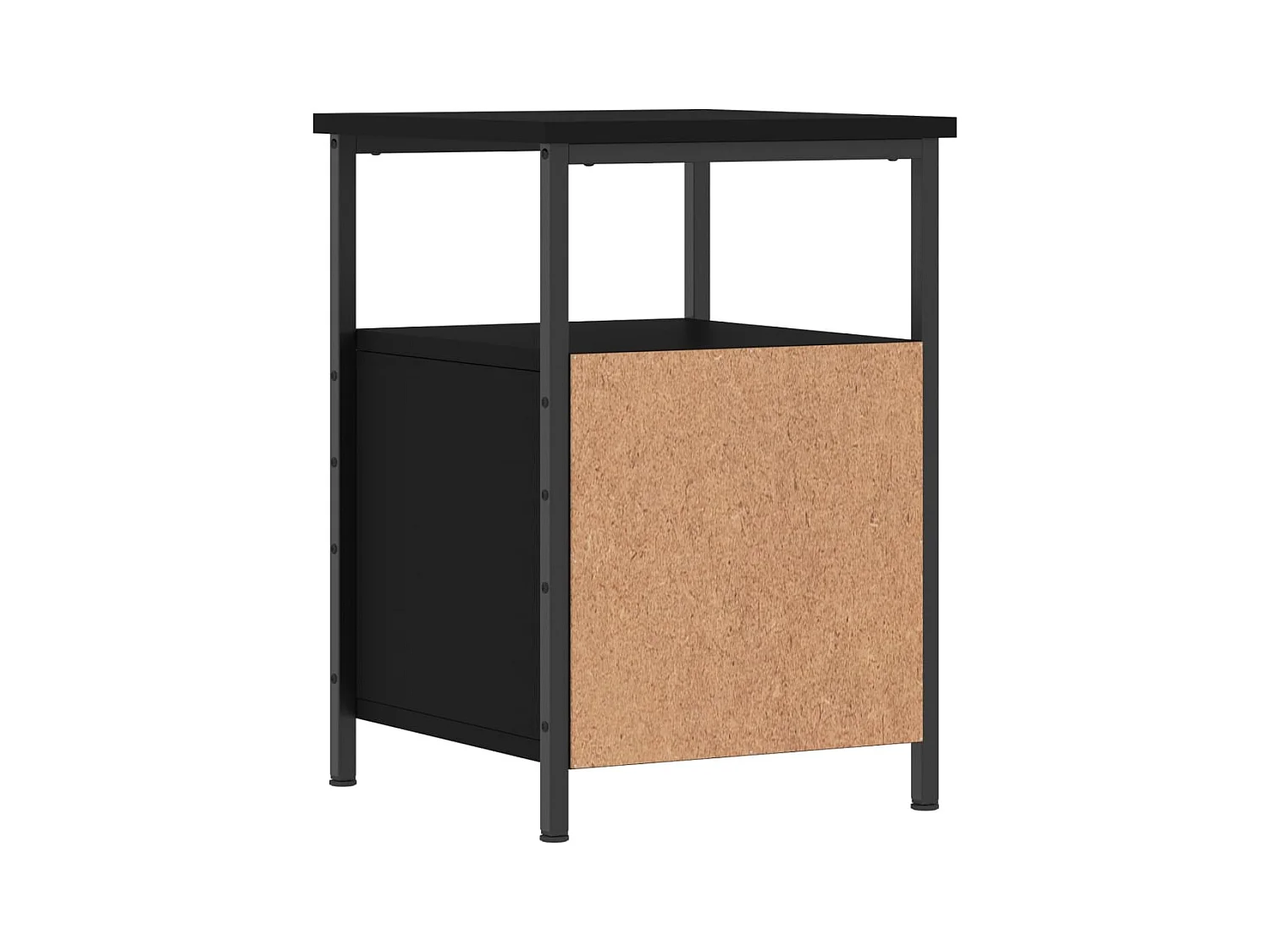 Mesita de noche | Mesilla de noche madera de ingeniería negro 34x35,5x50 cm