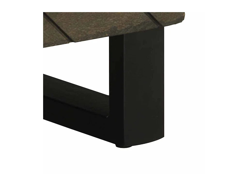 Mesita de noche | Mesilla de noche de madera maciza de mango negra 40x33x46 cm