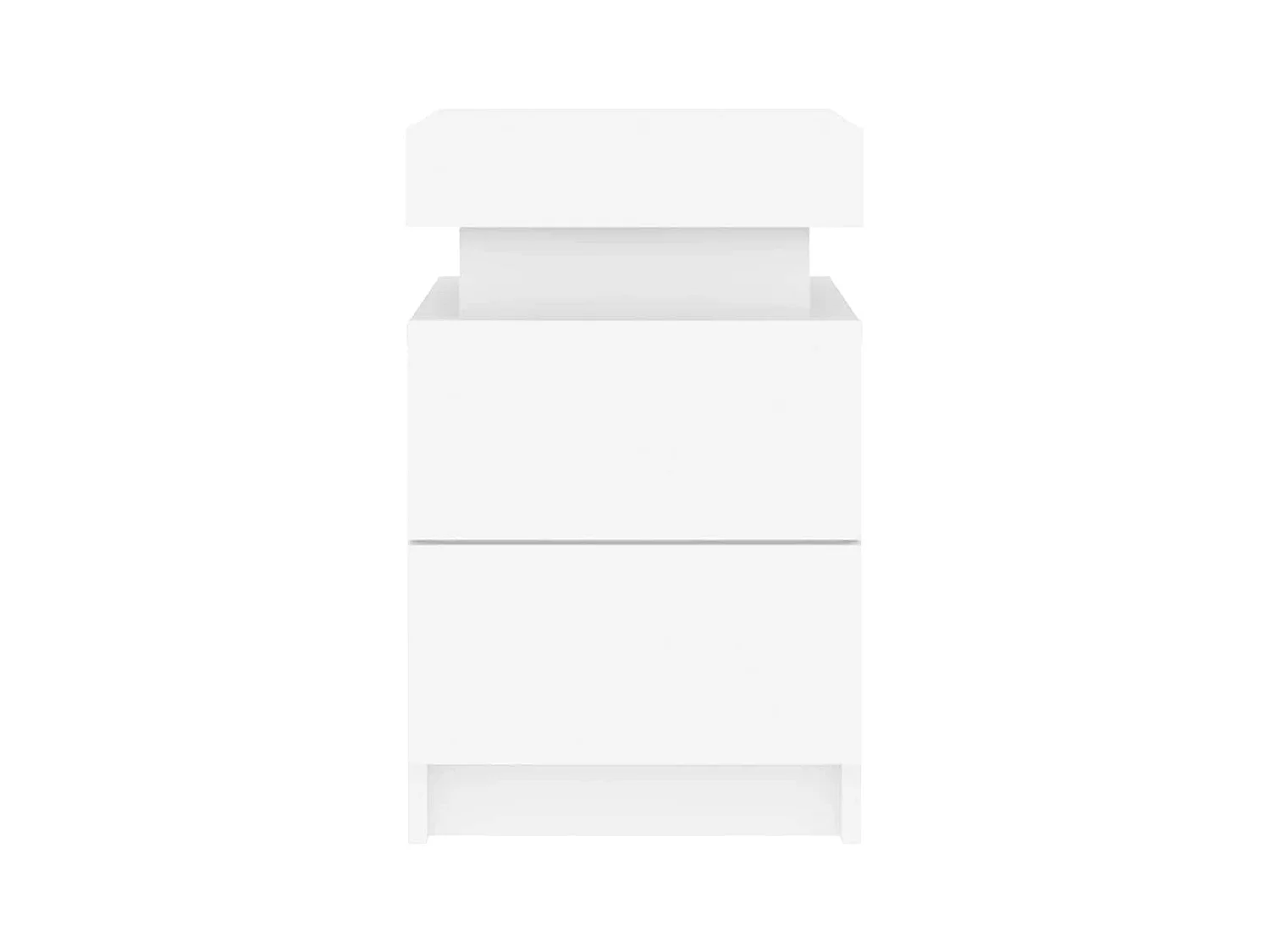 Mesita de noche | Mesilla de noche con luces LED blanco 35x39x55 cm