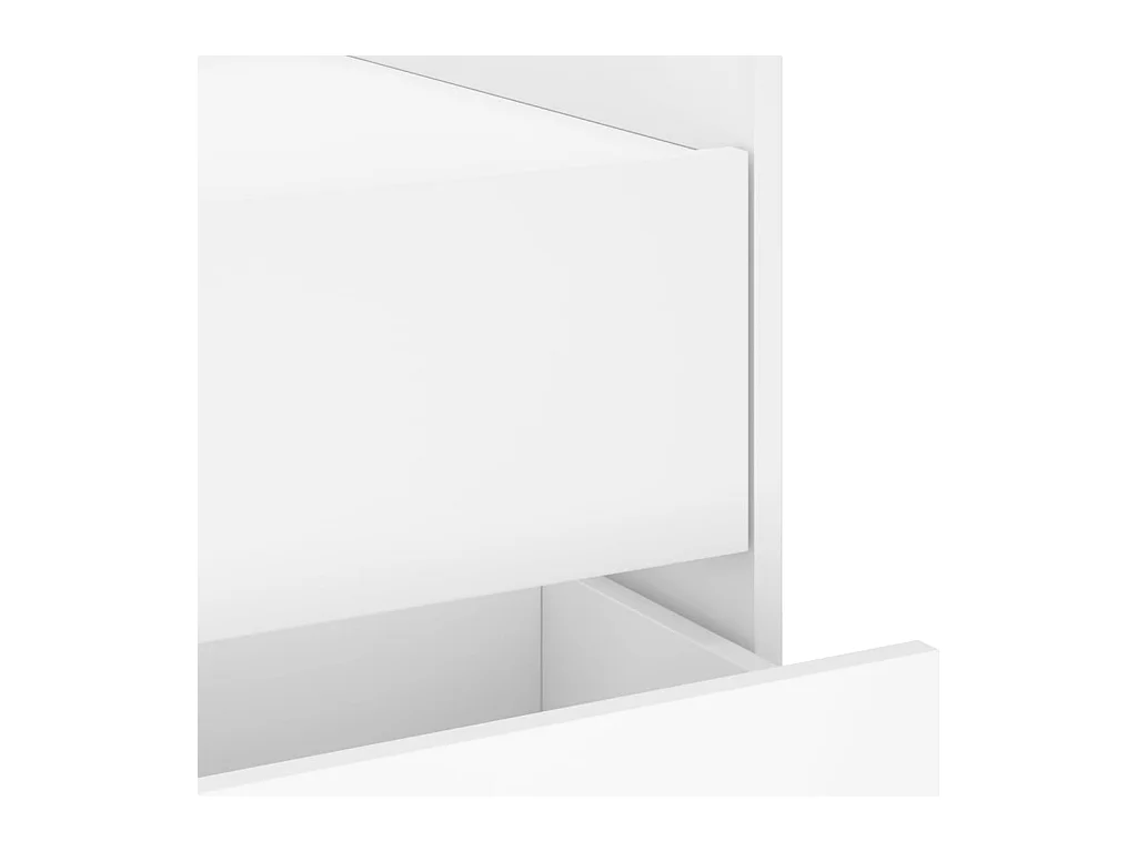 Mesita de noche | Mesilla de noche madera de ingeniería blanco 45x50x50 cm