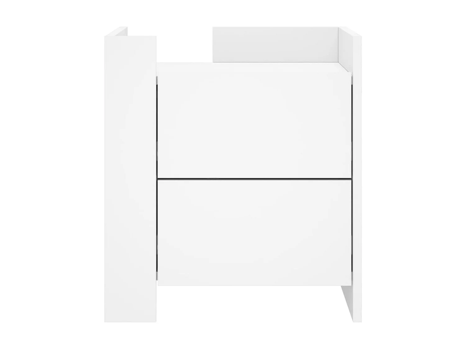 Nachttisch-Beistelltisch Weiß 45x50x50 cm Holzwerkstoff SHL51681