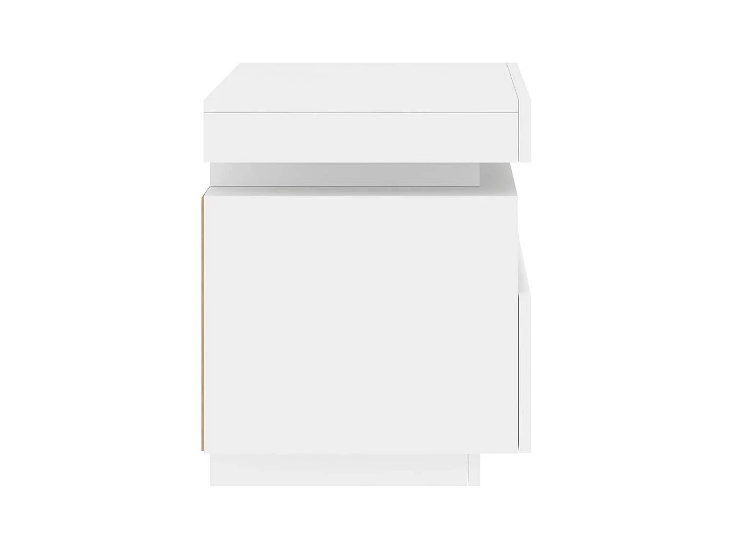 Mesita de noche | Mesilla de noche con luces LED blanco 40x39x48,5 cm