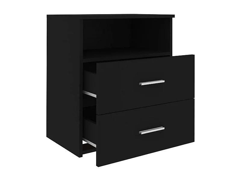 Table de chevet-Petite Table d'appoint-Table de nuit Noir 50x32x60 cm