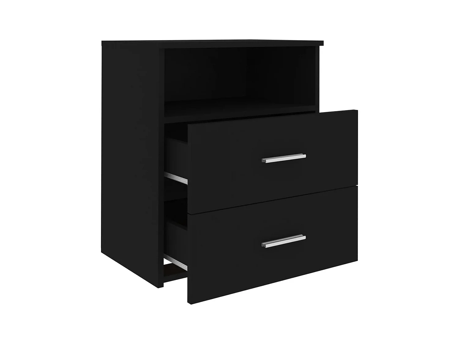 Table de chevet-Petite Table d'appoint-Table de nuit Noir 50x32x60 cm