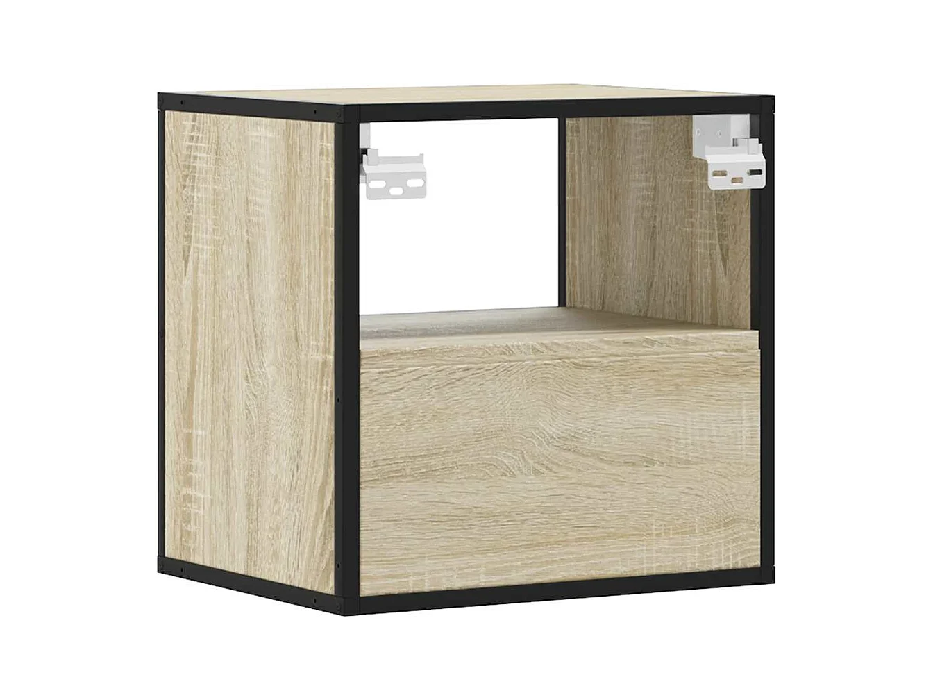 Tables de chevet flottantes Lot de 2 avec rangement chêne sonoma 40x31x39,5 cm