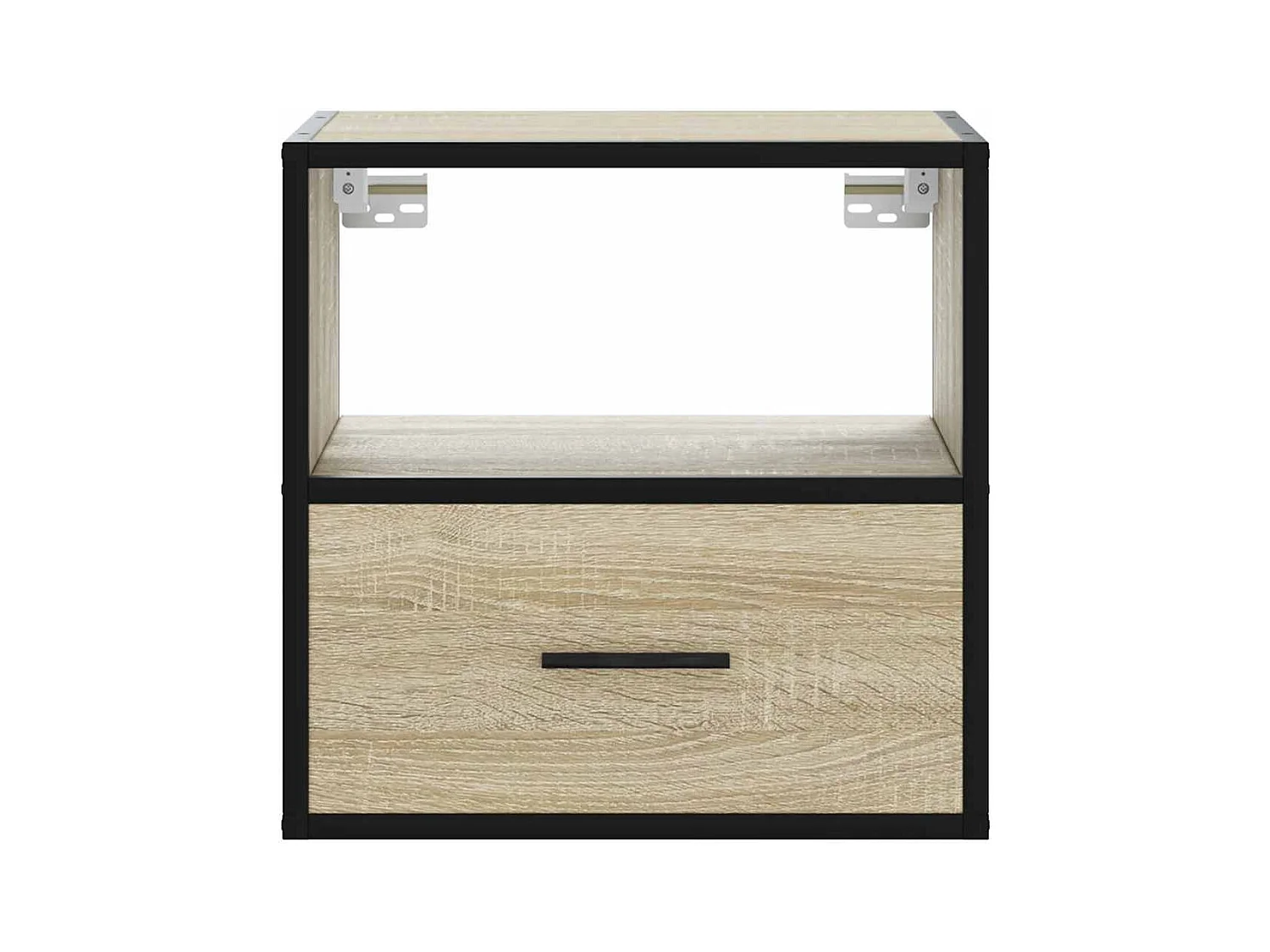 Mesitas de noche | Mesilla de noche de pared 2 unidades roble Sonoma 40x31x39,5 cm