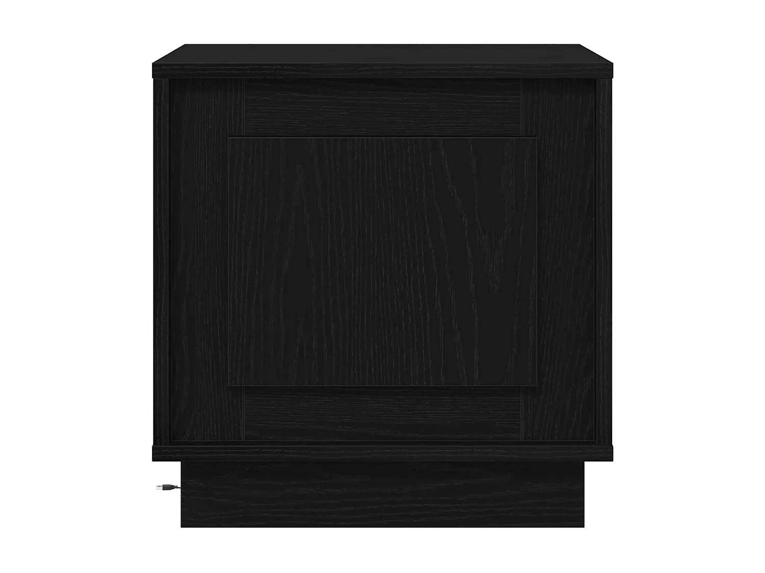 Mesita de Noche | Armario de Noche Negro 44x34.5x45 cm Madera contrachapada