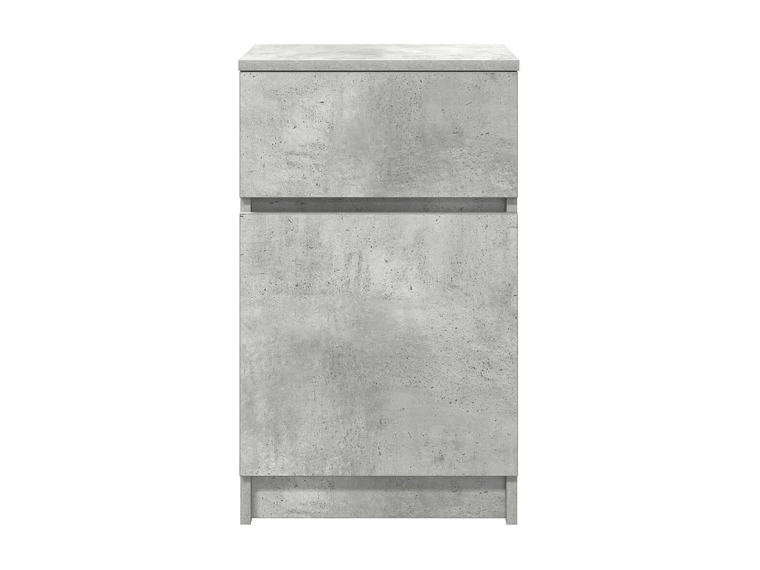 Mesilla de noche | Mesita de noche gris hormigón 39x35x65 cm madera de ingeniería