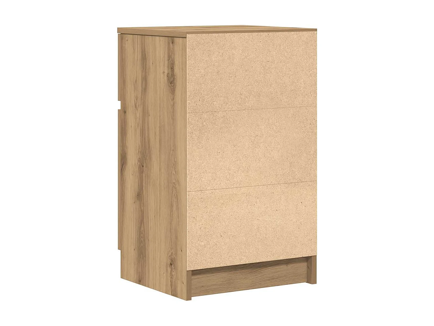 Nachttisch 2er Set-Beistelltisch-Nachttischkommode Artisan-Eiche 39x35x65 cm Holzwerkstoff SHL17470