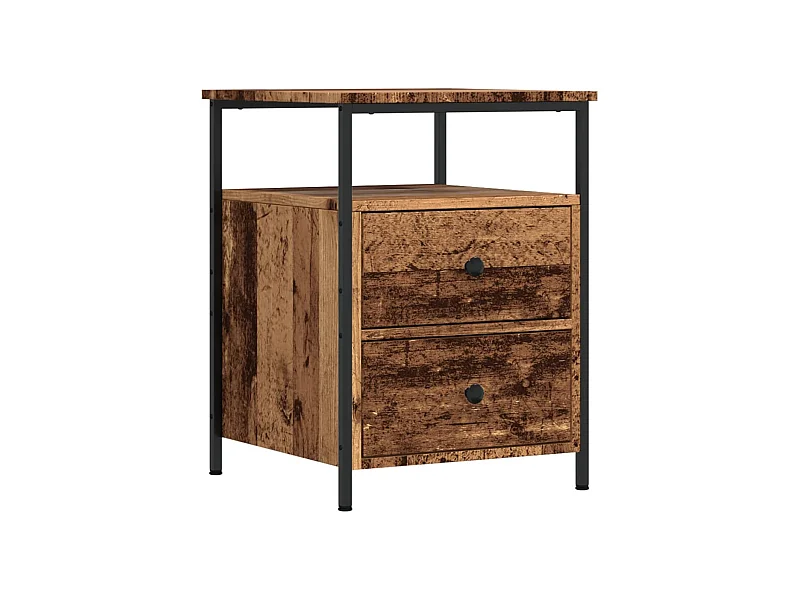 Table de chevet-Table d'appoint vieux bois 44x45x60 cm bois d'ingénierie