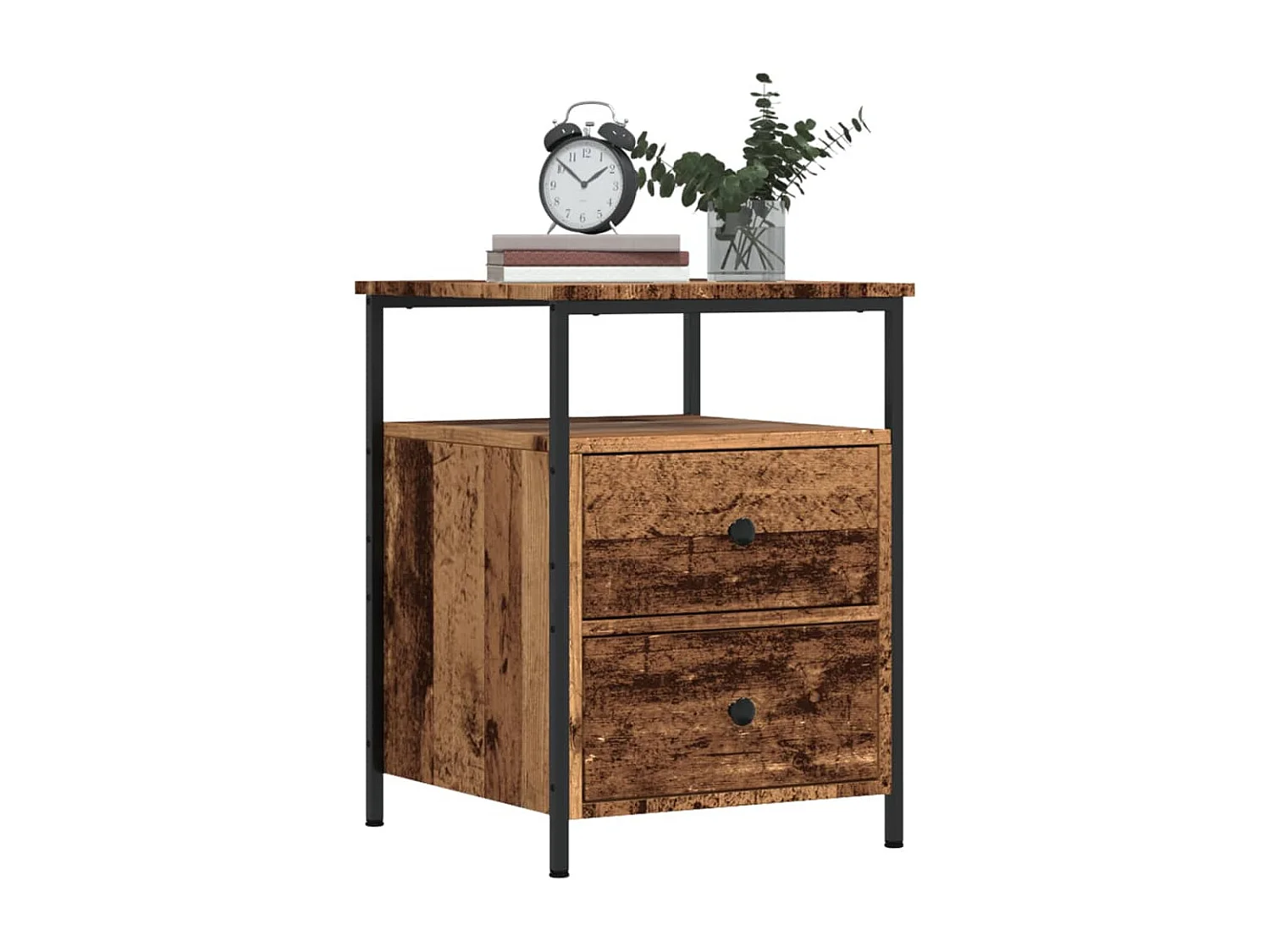 Nachttisch-Beistelltisch Altholz-Optik 44x45x60 cm Holzwerkstoff SHL54838