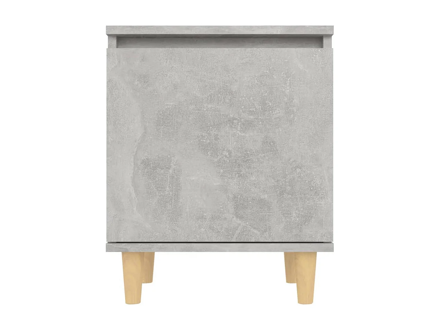 Nachttisch-Beistelltisch mit Massivholz-Beinen Betongrau 40x30x50 cm SHL13990