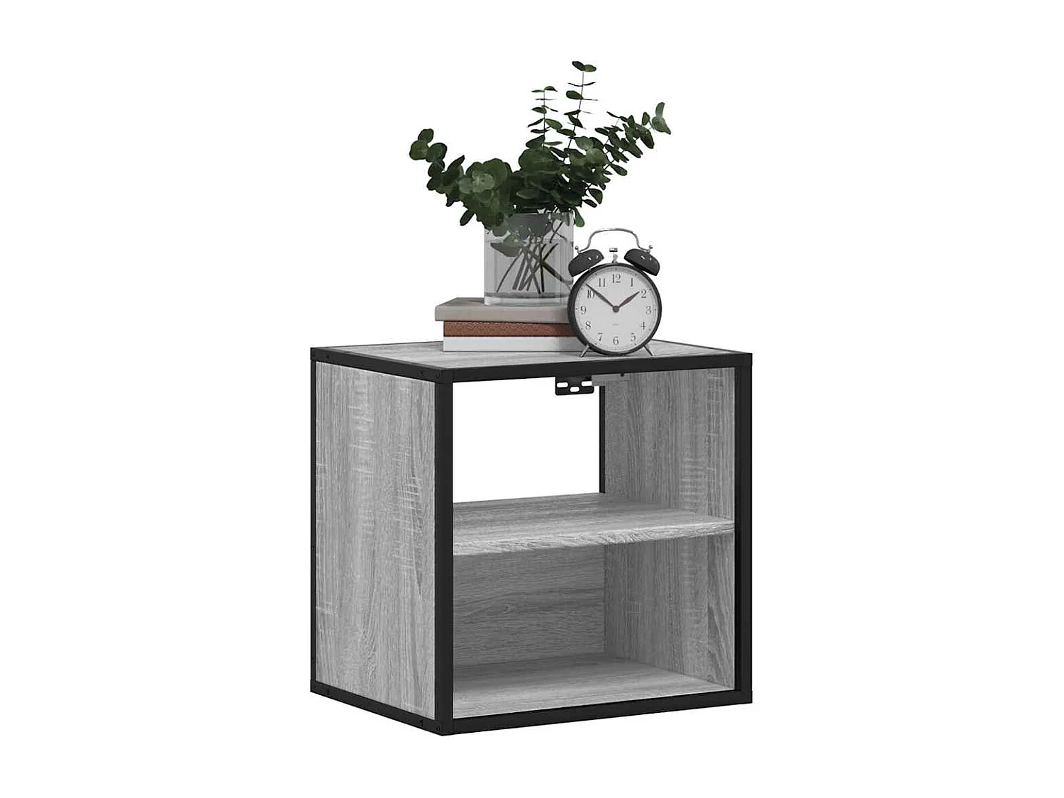 Nachttisch hängend 2er Set | Wand-Nachttische Grau Sonoma 40x31x39,5 cm SHL1753