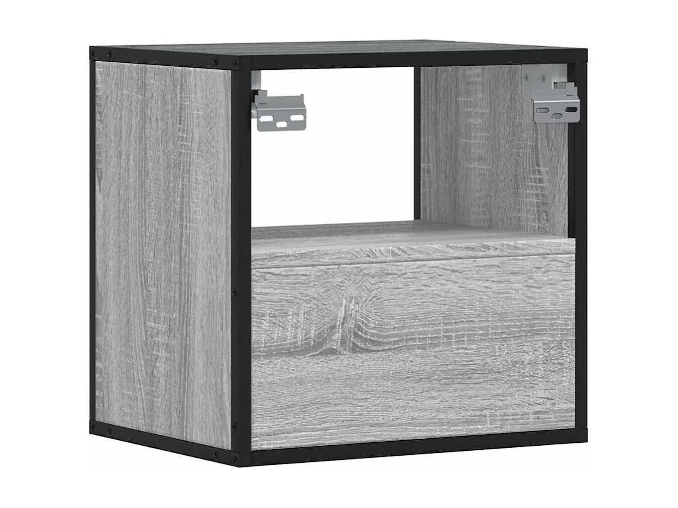 Nachttisch hängend 2er Set | Wand-Nachttische Grau Sonoma 40x31x39,5 cm SHL1753